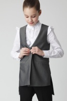 Серый жилет Gulliver, школьная форма для девочек  фото, kupilegko.ru